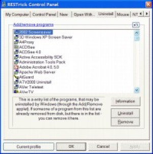 RESTrick Control Panel - náhled