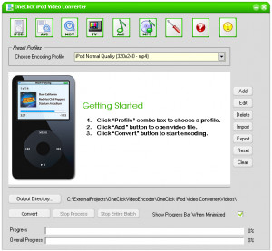 OneClick iPod Video Converter - náhled
