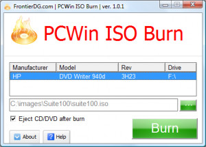 PCWin ISO Burn - náhled