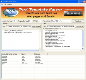Text Template Parser - náhled