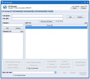 Link Manager - náhled