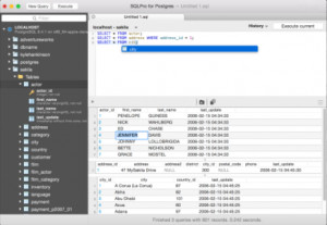 SQLPro for Postgres - náhled