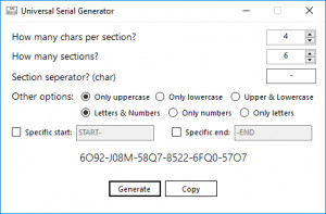 Universal Serial Generator - náhled