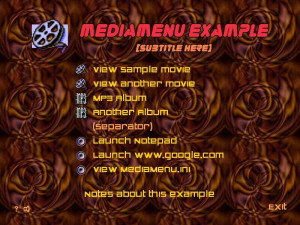 MediaMenu - náhled