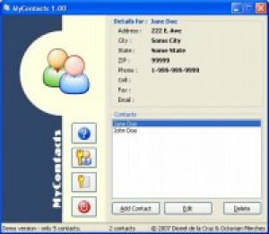 MyContacts - náhled