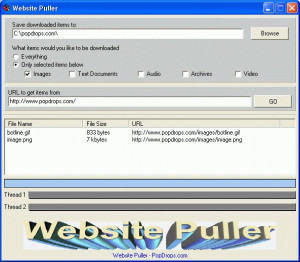 Website Puller - náhled