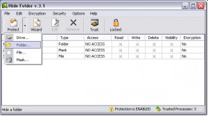 Hide Folder Now - náhled