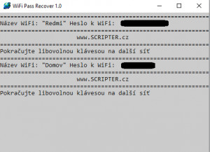 WiFi heslo (WiFi Password Recovery) - náhled