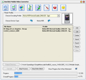 OneClick Mobile Video Converter - náhled