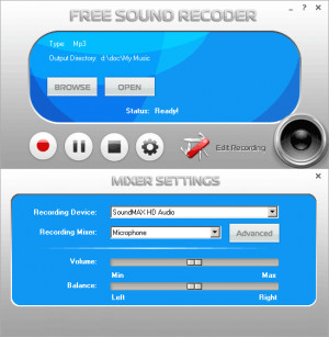 Free Sound Recorder - náhled