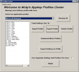 Mcky's Appkey - náhled