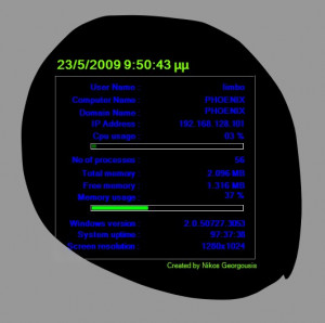 System INFO Screensaver - náhled