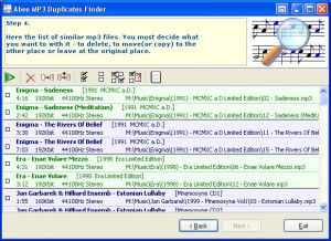 Abee MP3 Duplicates Finder - náhled