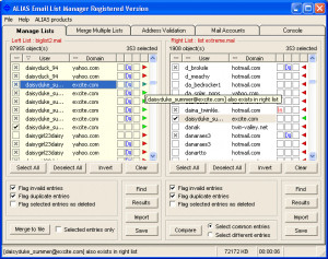 Alias Email List Manager - náhled