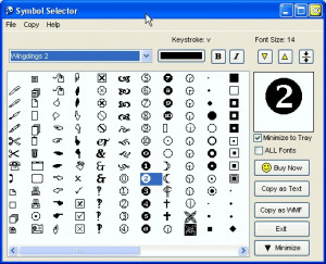 Symbol Selector - náhled