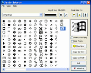 Symbol Selector - náhled