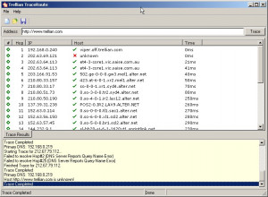 Trellian Traceroute - náhled