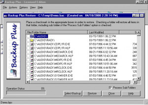 Backup Plus - náhled
