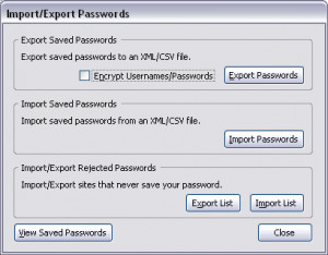 Firefox Password Exporter - náhled