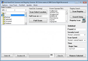 Vnd Hard Disk Scanner And Registry Scanner - náhled