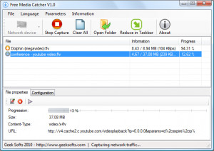 Free Media Catcher - náhled