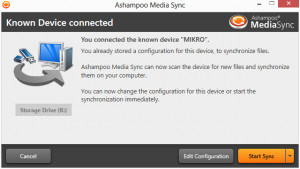 Ashampoo Media Sync - náhled