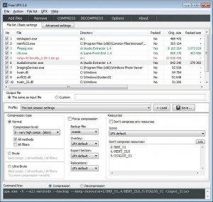 Free UPX - náhled