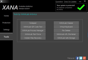 XANA Evolution Antivirus - náhled