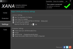 XANA Evolution Antivirus - náhled
