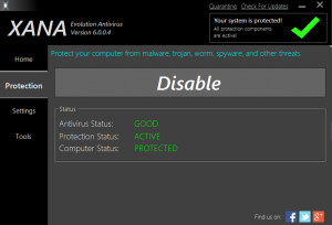 XANA Evolution Antivirus - náhled
