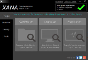 XANA Evolution Antivirus - náhled