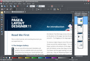 Xara Page & Layout Designer - náhled