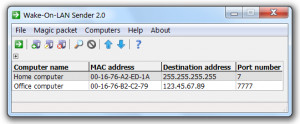 Wake-On-LAN Sender - náhled