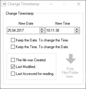 Change Timestamp - náhled
