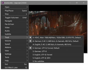 mpv.net - náhled