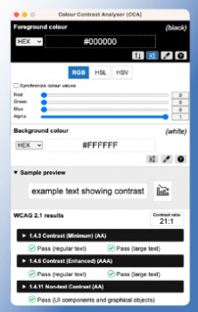 Colour Contrast Analyzer - náhled