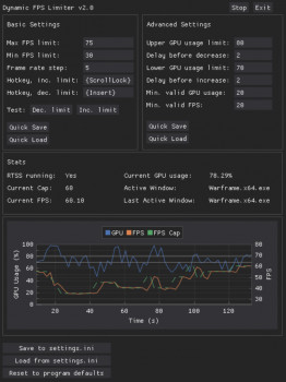 Dynamic FPS Limiter - náhled