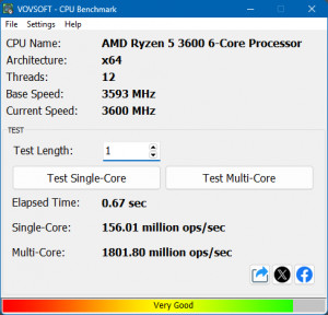 CPU Benchmark - náhled