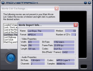 MovieTrack - náhled