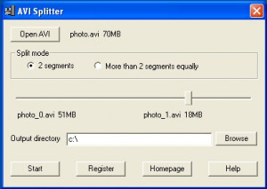 AVI Splitter - náhled