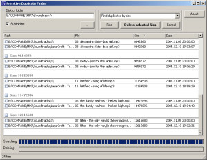 Primitive Duplicate Finder  - náhled