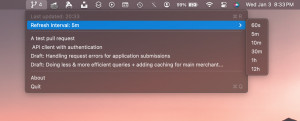 Merge Requests Monitor - náhled