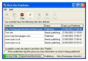 Web Site Publisher - náhled