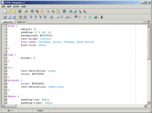 HTML Notepad - náhled