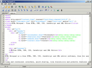 HTML Notepad - náhled