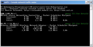 netTr - network traffic monitor - náhled