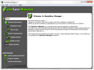 GameSave Manager - náhled
