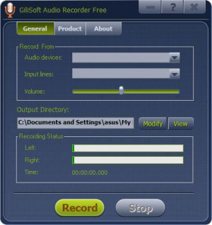 GiliSoft Audio Recorder Free - náhled
