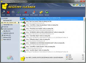 Ashampoo Registry Cleaner - náhled