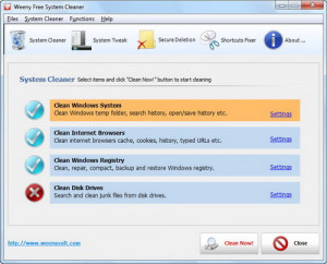 Weeny Free System Cleaner - náhled